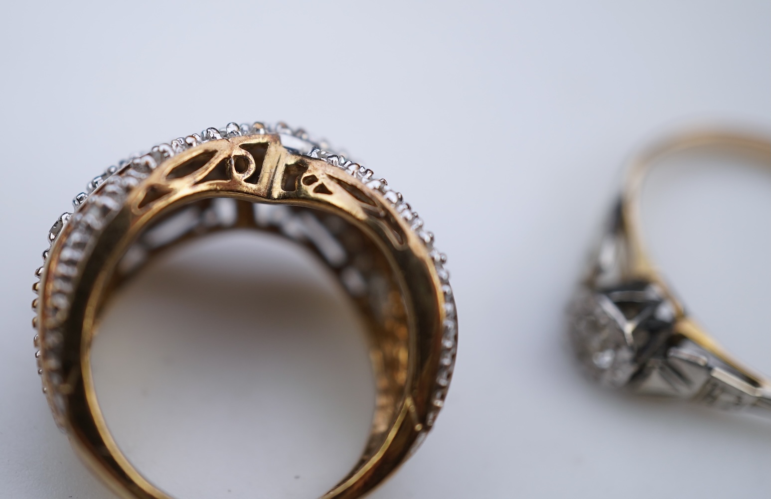 Three diamond rings
